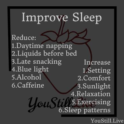 list of ways to improve sleep