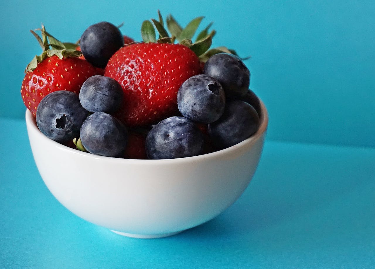 Assorted berries, rich in antioxidants for better health. vitamin-rich fruits